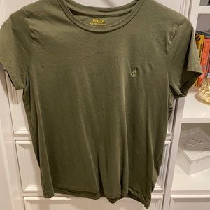 army green polo shirt